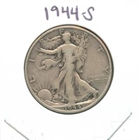 1944-S Walking Liberty Silver Half Dollar