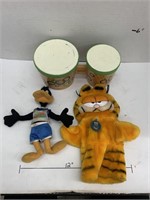 Garfield Puppet, Space Jam Daffy Duck, Toy Bongos