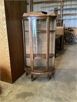 Curved China cabinet 31 x 14 x 60 tall