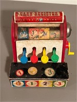 Vintage Cash Register Toy with Bell Fisher Price