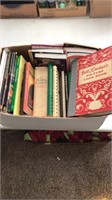 Large box of cook books including Vintage Betty