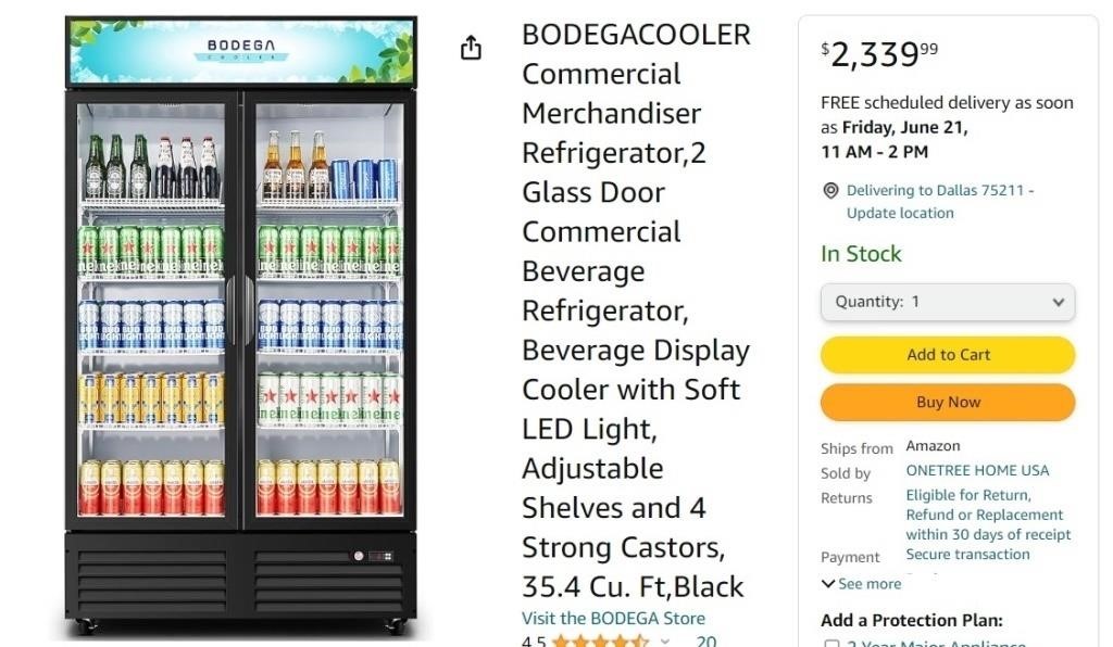 P6101 Commercial Merchandiser Refrigerator