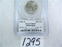 2002-D Mississippi Quarter PCGS Graded MS67