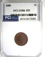 1866 Cent PCI GD04 BN