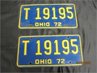 1972 License Plates