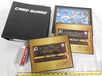 Binder of Ball Cards, Signed Picture