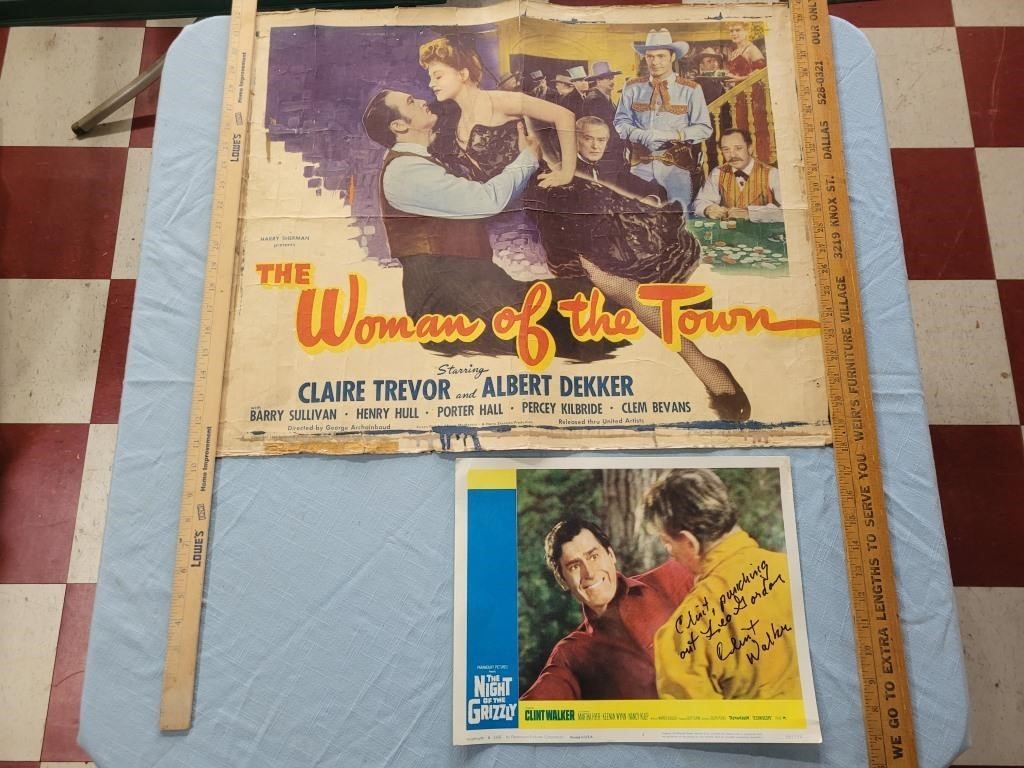 2 old westerm movie sign posters 1943 & 1965