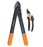 Fiskars 15 inch Lopper and Hand Pruner Set $30