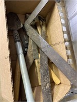 Miscellaneous box of tools and knives