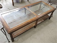 glass top coffee table