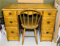 Oak Desk with Chair, Both are in good condition,