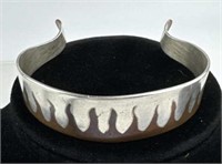 925 Silver w/ Copper Flames Cuff Bracelet