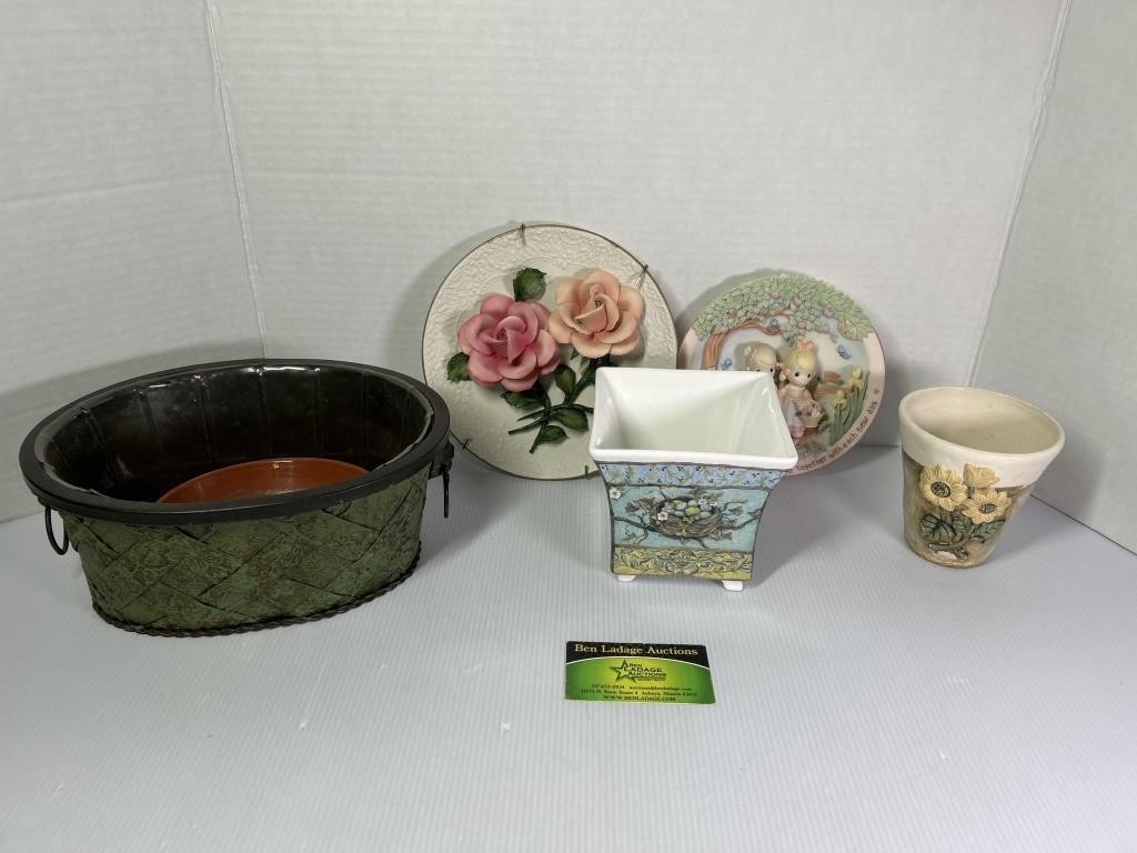 Planters and Decorative Plates