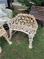 Cast Iron Garden Bench & Chair-grape pattern
