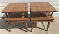 PAIR OF 19.5in SQUARE END TABLES