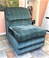 Green Upholstered Armless Chair