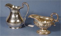 Two various silver plate jugs