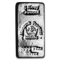 5 Oz Hand Poured Silver Bar - Mpm