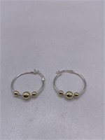 NEW STERLING SILVER PIERCED EARRINGS