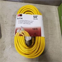 Unused 50' Heavy Duty Extension Cord 12/3