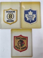 3 VINTAGE EMBROIDERED NHL TEAM CREST PATCHES