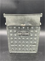 Vintage Metal Locker Basket Lyon tag 205