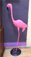 Metal 60in pink yard flamingo
