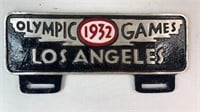 1932 LA OLYMPIC GAMES LICENSE PLATE SIGN