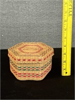 Vintage Navajo Woven Lidded Basket