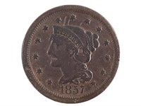 1857 Large Cent, Large Date. Last Date in Series