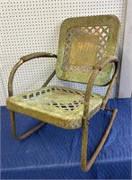 MCM METAL ROCKING CHAIR