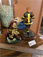 (2) Fire Fighter Collectible Figures