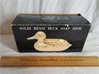 Solid Brass Duck Soap Dish