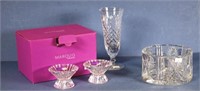 Four Waterford cut crystal items