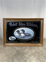 Pabst Blue Ribbon framed mirrored common loon