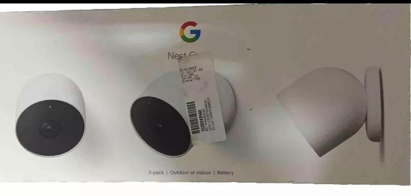 $480 Google nest 3 pack cameras battery
