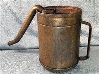 (F) One Gallon Swingspout Copper Oil Can Vintage