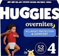 Huggies Overnites Nighttime Baby Diapers, Size 4,
