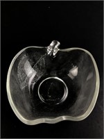 Vintage Glass Apple Candy Dish 5" x 4.4"w