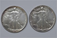 1991 and 1992 ASE Silver Eagles