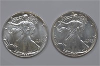 1987 and 1990 ASE Silver Eagles