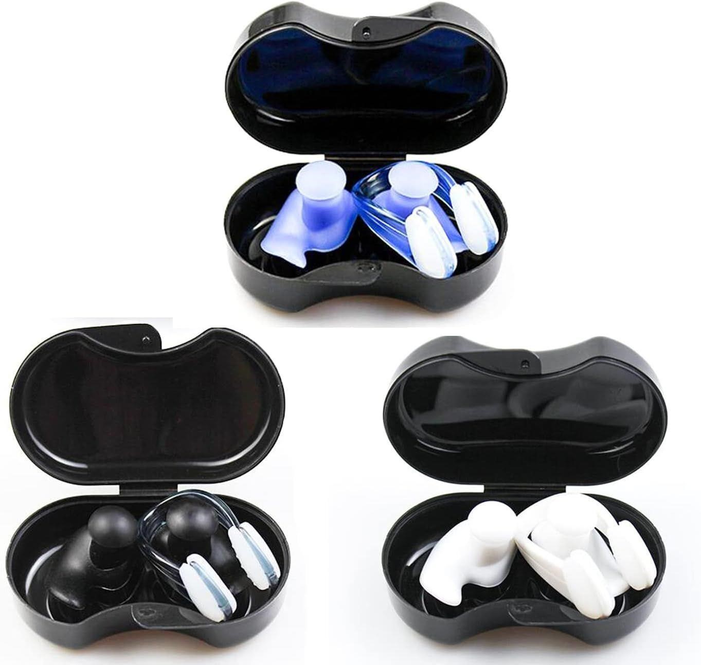 3 PAIRS BLACK Silicone Swimming Ear Plugs