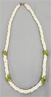 Mother of Pearl & Olivine Necklace 22"