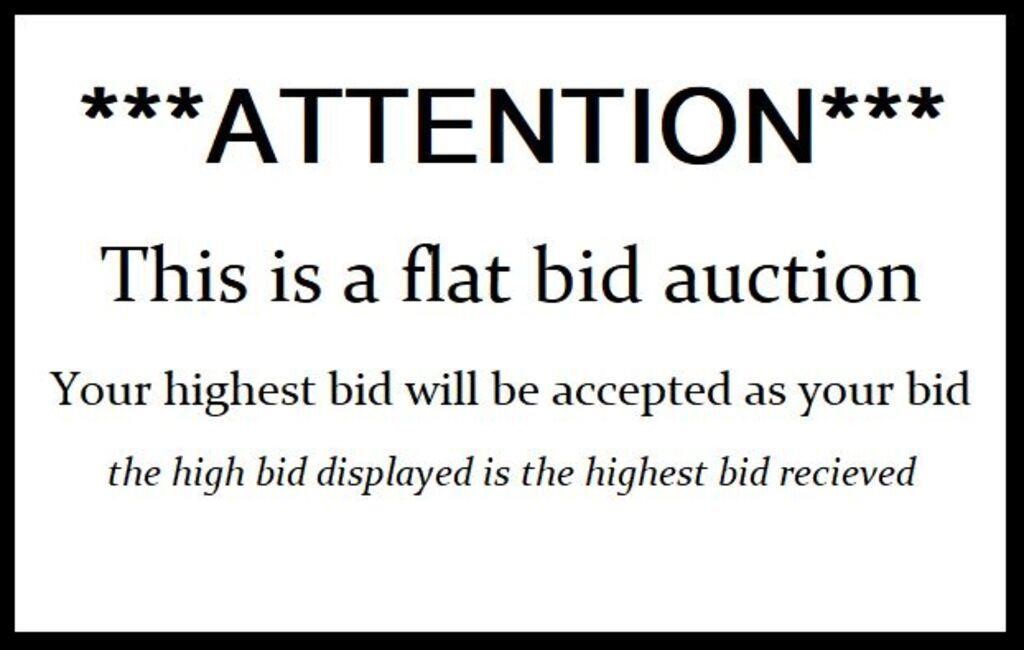 **NOTICE: Flat Bidding**