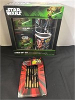 Star Wars- 2 mug gift set   6 ink pens