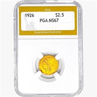 1926 $2.50 Gold Quarter Eagle PGA MS67