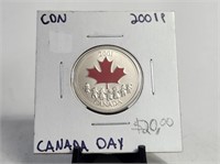 2001P Red Maple Leaf Children Canada 25 Cents