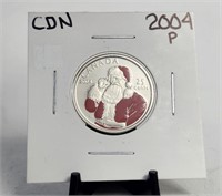 2004P Santa Klaus Canada 25 Cents High Grade UNC