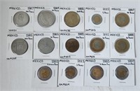Mexico 1987 to 2015 14 Coins