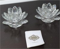 Shannon by Godinger Crystal Candle Holders